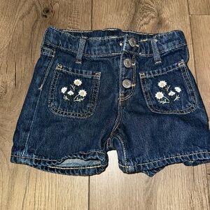 Old Navy Kids Denim Shorts with Floral Embroidery